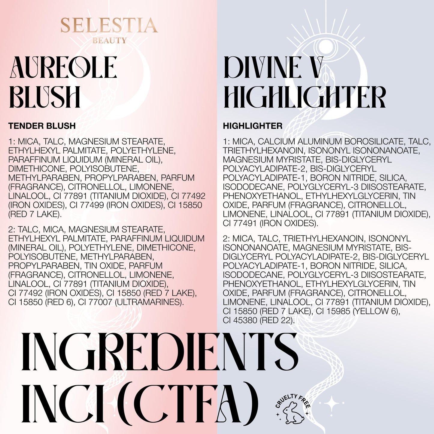 SELESTIA BEAUTY Divinve V Highlighter & Aureole Blush Bundle
