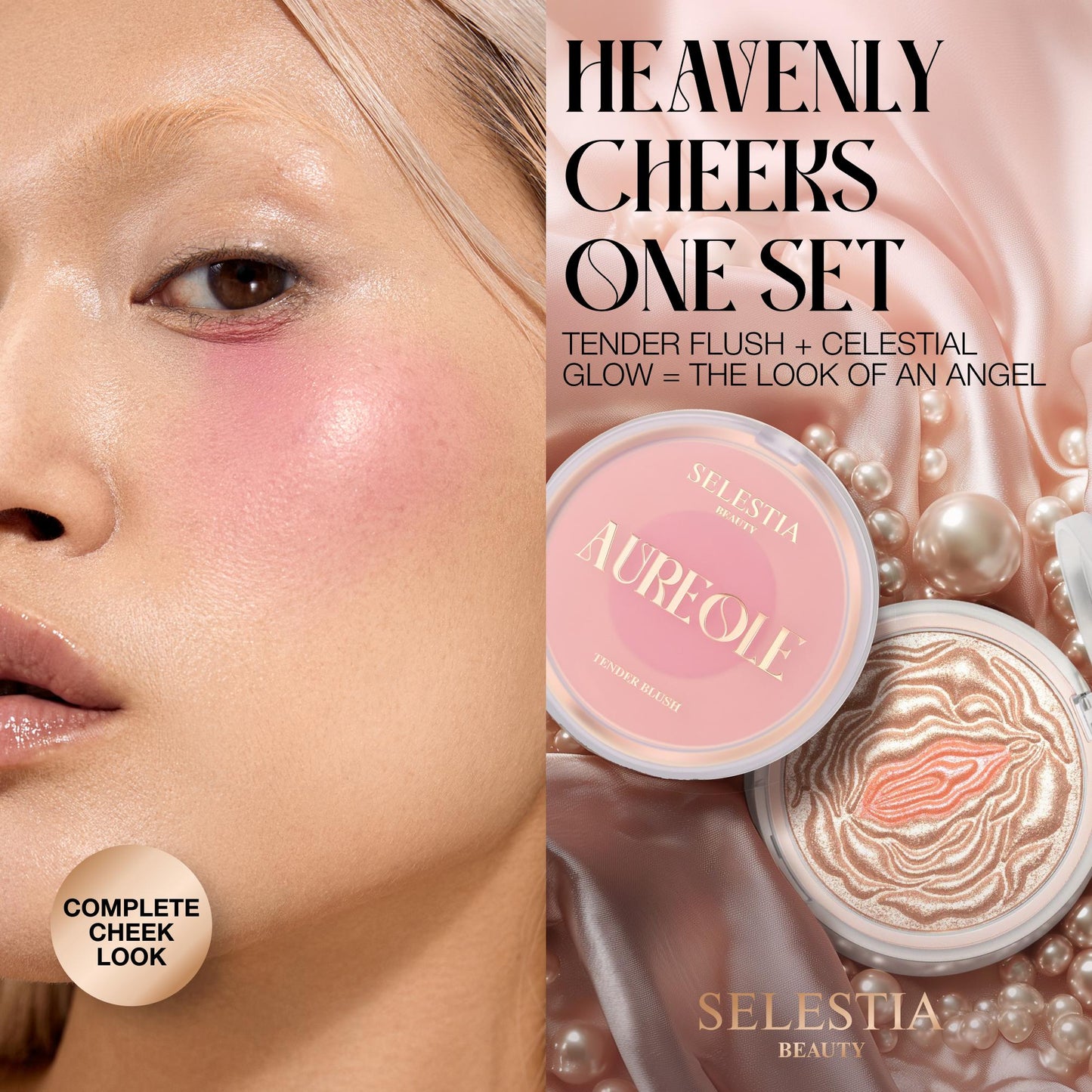 SELESTIA BEAUTY Divinve V Highlighter & Aureole Blush Bundle