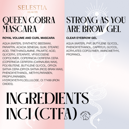 Strong As You Are Brow Gel & Queen Cobra Mascara Bundle