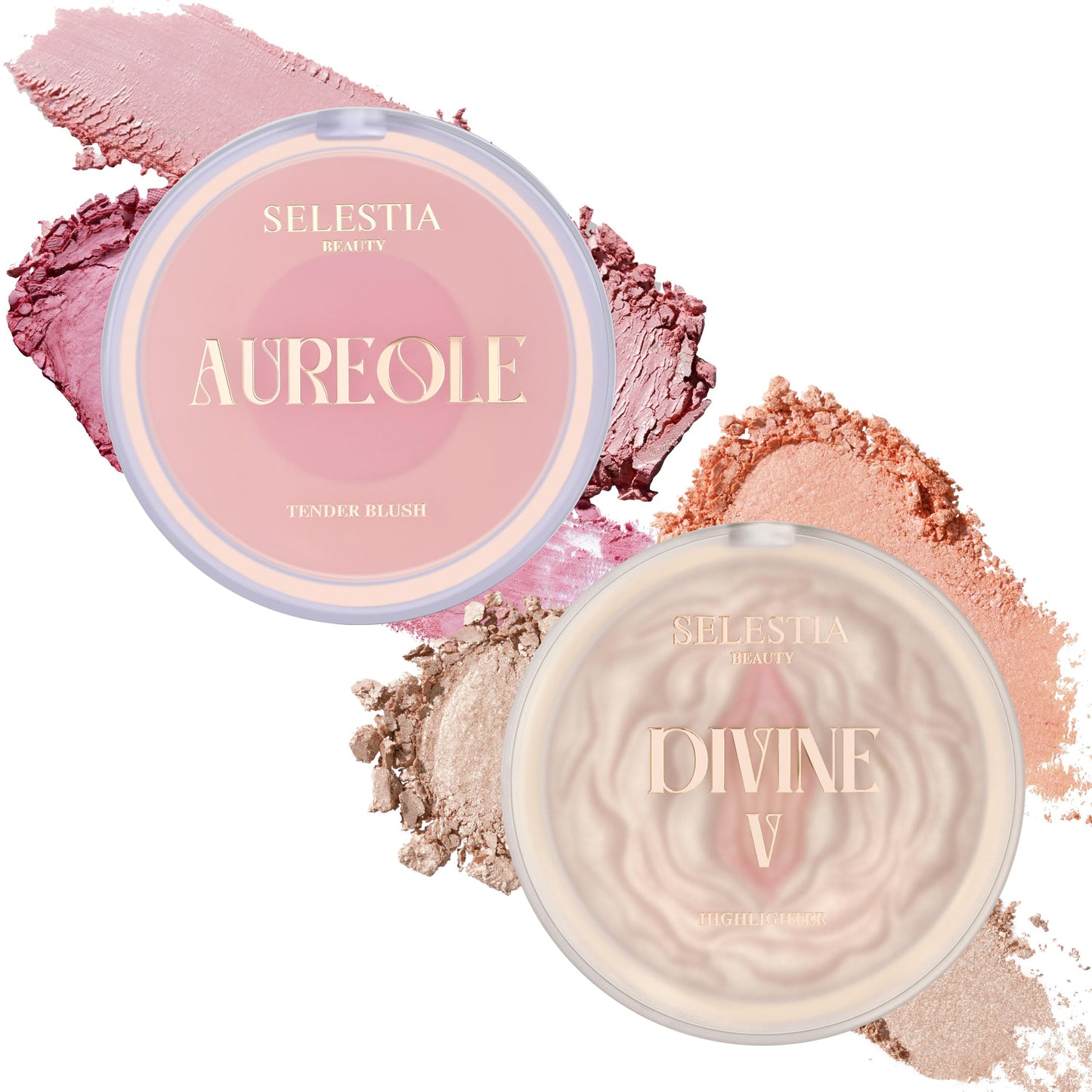 SELESTIA BEAUTY Divinve V Highlighter & Aureole Blush Bundle