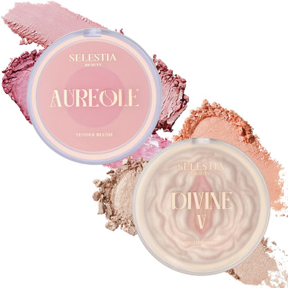 SELESTIA BEAUTY Divinve V Highlighter & Aureole Blush Bundle