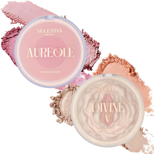 SELESTIA BEAUTY Divinve V Highlighter & Aureole Blush Bundle